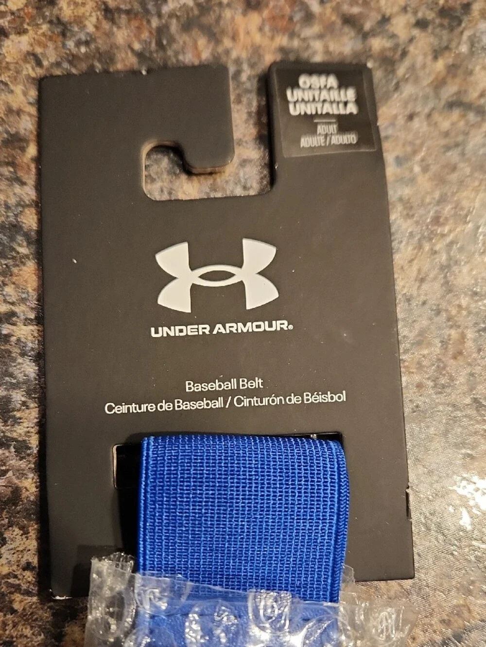 Under Armour Men's Royal Blue  Athletic Baseball Belt OSFA
